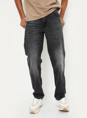 Urban Fade – Charcoal Black Relaxed-Fit Jean